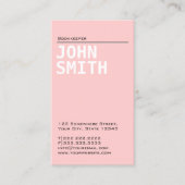 Simple Plain Pink Bookkeeper Visitekaartje (Voorkant)