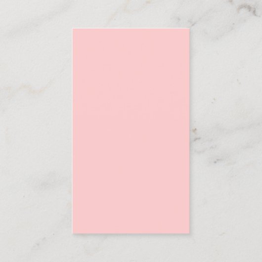 Simple Plain Pink Nanny Visitekaartje (Achterkant)