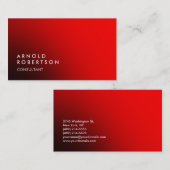 Simple Plain Red Trendy Visitekaartje (Voorkant / Achterkant)