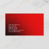 Simple Plain Red Trendy Visitekaartje (Achterkant)