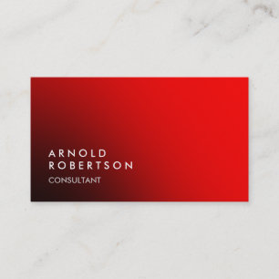Simple Plain Red Trendy Visitekaartje
