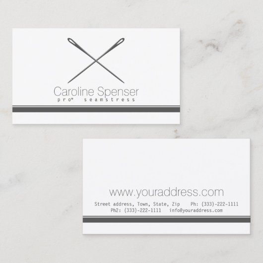 Simple Plain Seamstress Visitekaartje (Voorkant / Achterkant)