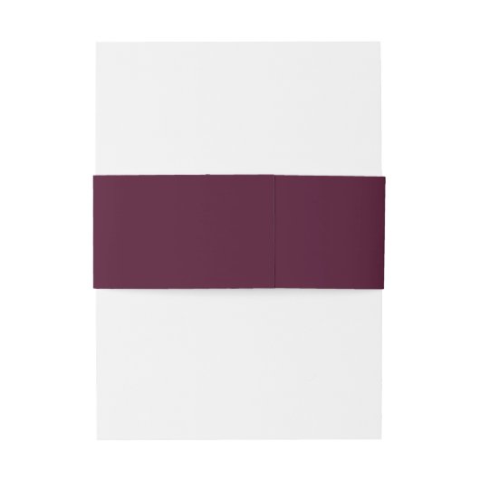 Simple Plain Solid Burgundy Wedding Uitnodigingen Wikkel (Achterkant Voorbeeld)