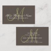 Simple Plain Taupe Green-Visitekaartje Visitekaartje (Voorkant / Achterkant)