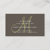 Simple Plain Taupe Green-Visitekaartje Visitekaartje (Achterkant)