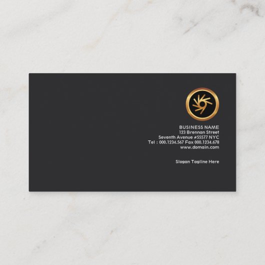 Simple Plain Vertical Red Stripe General Manager Visitekaartje (Achterkant)