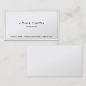 Simple Plain White Accountant-Visitekaartje Visitekaartje (Voorkant / Achterkant)