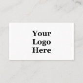 Simple Plain White Generic Design Toevoegen Logo B Visitekaartje (Achterkant)