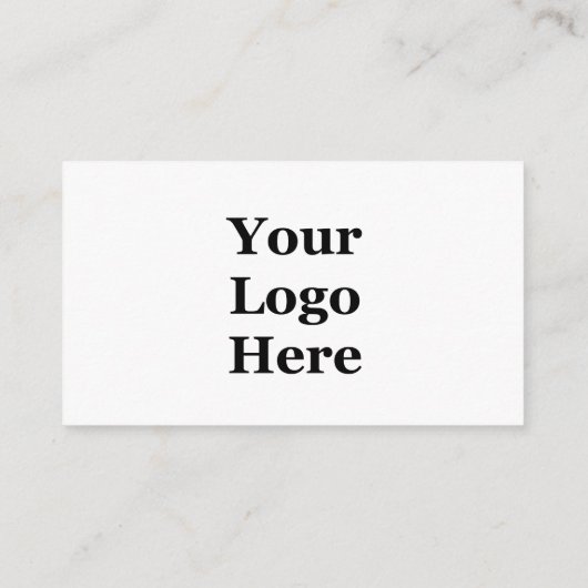 Simple Plain White Generic Design Toevoegen Logo B Visitekaartje (Achterkant)