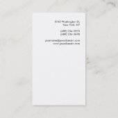 Simple Plain White Green Consultant-Visitekaartje Visitekaartje (Achterkant)