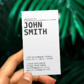 Simple Plain White Journalist Visitekaartje