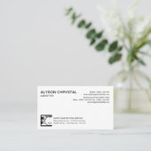 Simple Plain White Retro Babyzittende services Visitekaartje (Staand voorkant)