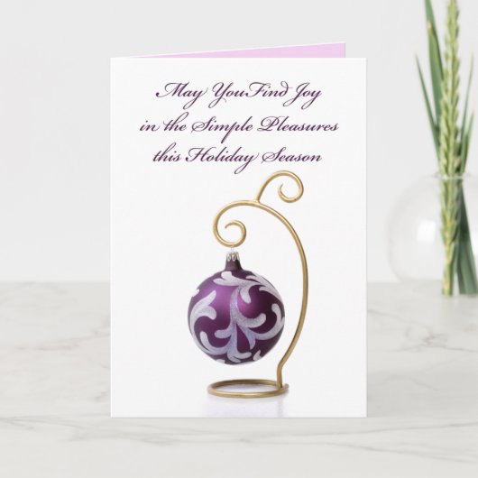 Simple Pleasures Christmas Kaart (Voorkant)