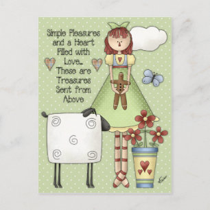 Simple Pleasures Country Annie Doll Briefkaart
