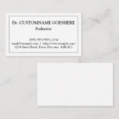 Simple Podiatrist-Visitekaartje Visitekaartje (Voorkant / Achterkant)