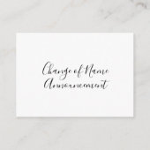 Simple Poem Name Change Enclosure Kaart (Achterkant)