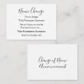 Simple Poem Name Change Enclosure Kaart (Voorkant / Achterkant)