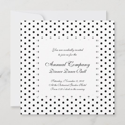 Simple Polka Dot Black en White Pattern Kaart (Voorkant)