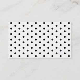 Simple Polka Dot Black en White Pattern Visitekaartje