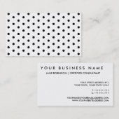 Simple Polka Dot Black en White Pattern Visitekaartje (Voorkant / Achterkant)