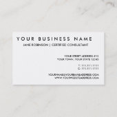 Simple Polka Dot Black en White Pattern Visitekaartje (Achterkant)