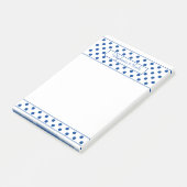 Simple Polka Dot Blue op maat van de dunne rand Post-it® Notes (Schuin)