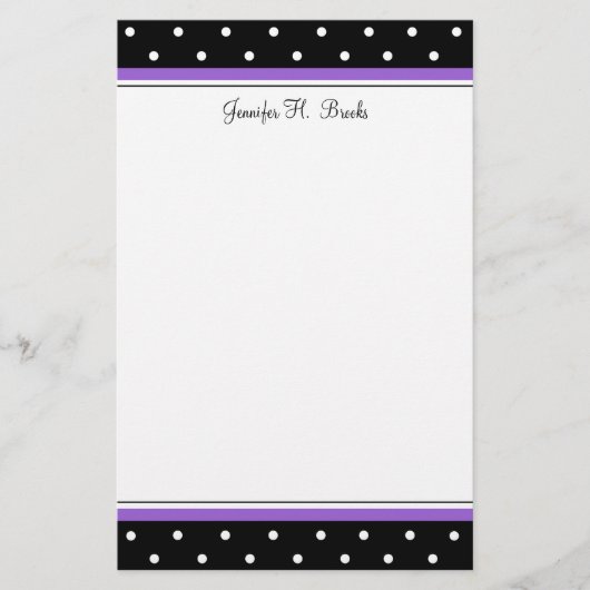 Simple Polka Dot Briefpapier (Voorkant)