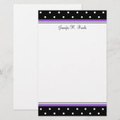 Simple Polka Dot Briefpapier (Voorkant / Achterkant)