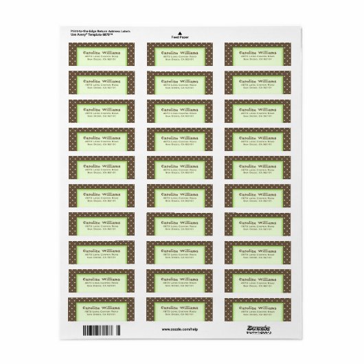 Simple Polka Dot Etiket (Full Sheet)