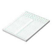 Simple Polka Dot Green Two Column To Do Checklist Notitieblok (Linkerzijde)