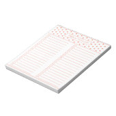 Simple Polka Dot Orange Two Column To Do Checklist Notitieblok (Linkerzijde)
