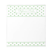 Simple Polka Dot Sage Personated Border Notitieblok (Voorkant)