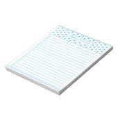 Simple Polka Dot Sky Blue One Column Checklist Notitieblok (Linkerzijde)