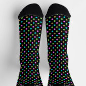 Simple Polka Dots Pattern Personalized Black Sokken (Top)
