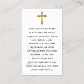 Simple Prayer Photo Sympathy Cards Visitekaartje (Achterkant)