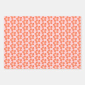 Simple Preppy Hot Pink Orange Pastel Blush Flower Inpakpapier Vel (Voorkant 2)