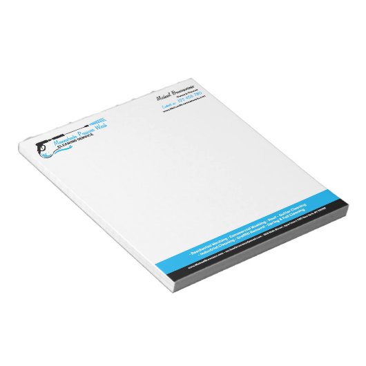 Simple Pressure Washing Power House Cleaning Notitieblok (Schuin)