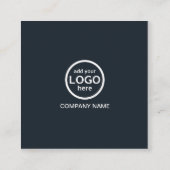 Simple Professional 2 kleuren voeg uw logo toe Vierkante Visitekaartje (Achterkant)