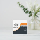 Simple Professional 2 kleuren voeg uw logo toe Vierkante Visitekaartje (Staand voorkant)