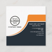 Simple Professional 2 kleuren voeg uw logo toe Vierkante Visitekaartje (Voorkant)