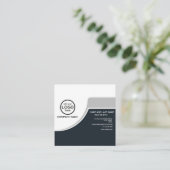 Simple Professional 2 kleuren voeg uw logo toe Vierkante Visitekaartje (Staand voorkant)