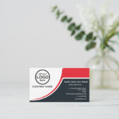 Simple Professional 2 kleuren voeg uw logo toe Visitekaartje (Staand voorkant)