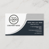 Simple Professional 2 kleuren voeg uw logo toe Visitekaartje (Voorkant)