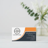 Simple Professional 2 kleuren voeg uw logo toe Visitekaartje (Staand voorkant)