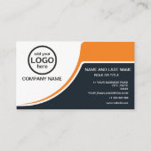 Simple Professional 2 kleuren voeg uw logo toe Visitekaartje (Voorkant)