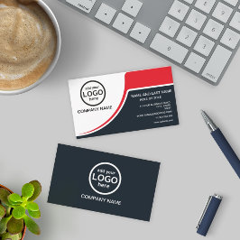 Simple Professional 2 kleuren voeg uw logo toe Visitekaartje