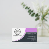 Simple Professional 2 kleuren voeg uw logo toe Visitekaartje (Staand voorkant)