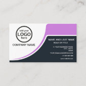 Simple Professional 2 kleuren voeg uw logo toe Visitekaartje (Voorkant)