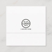Simple Professional Black and White voeg uw Logo t Vierkante Visitekaartje (Achterkant)