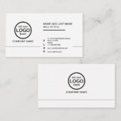 Simple Professional Black and White voeg uw Logo t Visitekaartje (Voorkant / Achterkant)